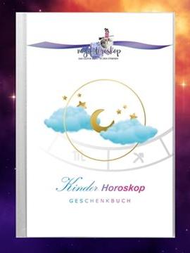 Geschenk für Kinder: Kinderhoroskop Geschenkbuch Abbildung auf Sternenhintergrund